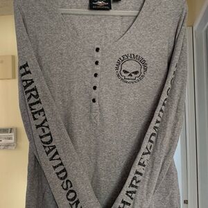 Harley-Davidson Charcoal Long Sleeve Men's Tee